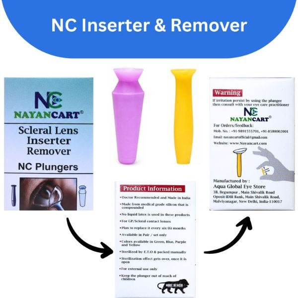 Scleral lens inserter removal tool by Nayancart